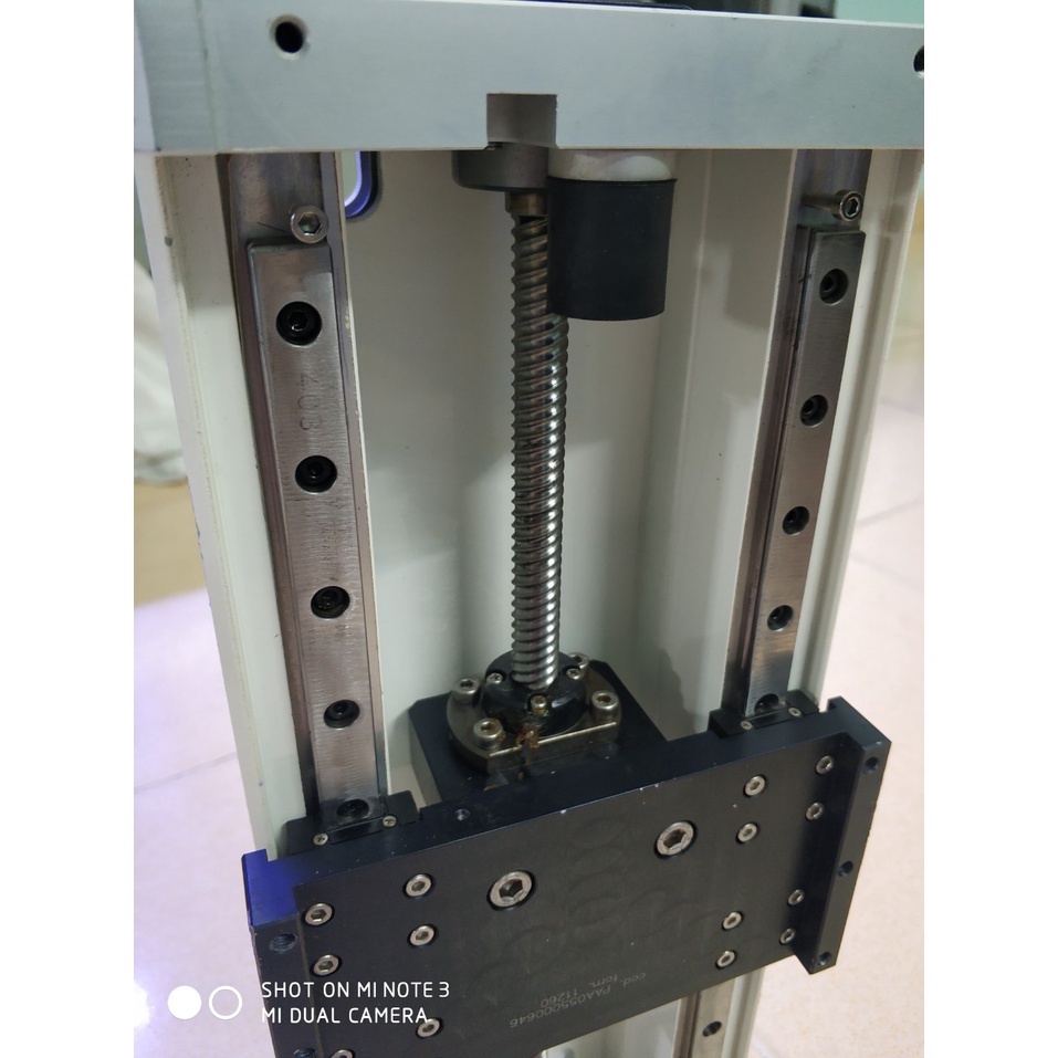 Combo vitme + ray trượt khung nhôm định hình + hộp số giảm tốc, bước 12