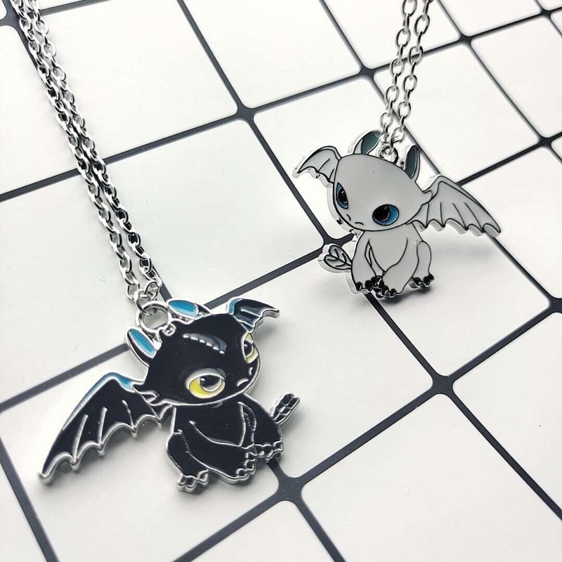 Dây chuyền thép titan mặt hình chú khủng long nhỏ siêu đáng yêu cho cả nam và nữ