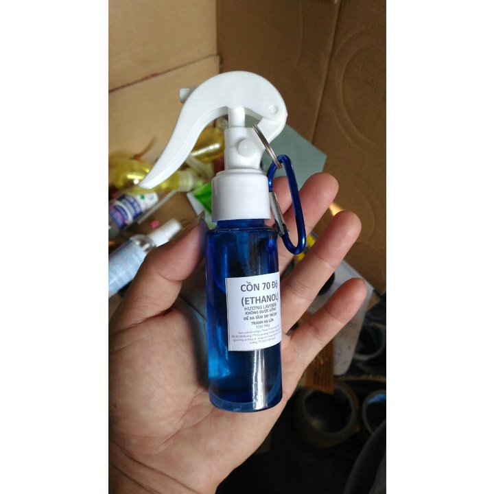 Combo 6 Chai xịt móc khóa , Cồn y tế hương thơm 70 độ , sát trùng diệt khuẩn 60ml
