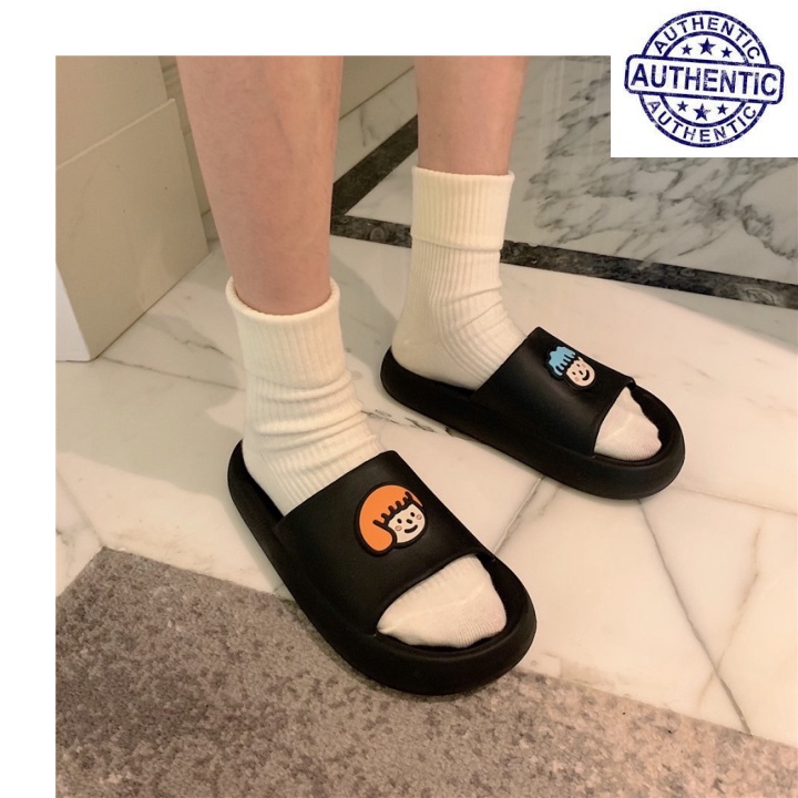 Dép quai ngang bánh mì nam nữ hoạ tiết couple đúc nguyên khối chất liệu EVA siêu nhẹ size đơn D171 DY8T5