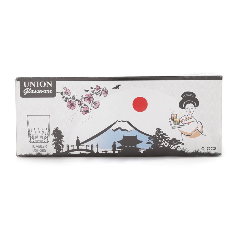 Ly Thuỷ Tinh Lùn Khía UG-385 | 280ml Union Nhập Khẩu Thái Lan