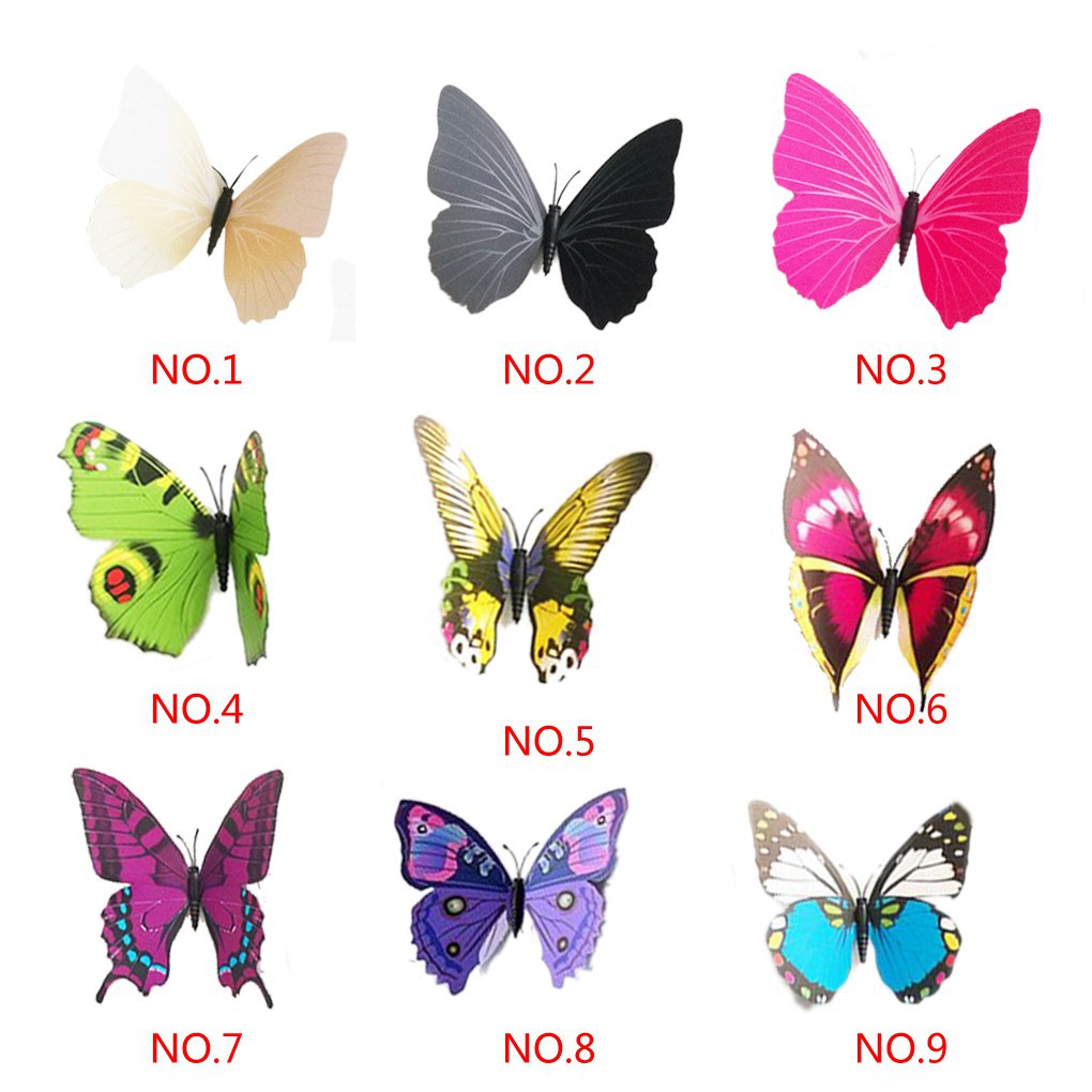 Sticker trang trí tường, tủ lạnh hình bươm bướm