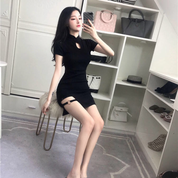 Đầm sườn xám Perty phong cách retro quyến rũ thời trang dành cho nữ