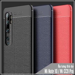 Ốp lưng Xiaomi Mi Note 10 / Mi CC9 Pro Giả da chống sốc Auto Focus