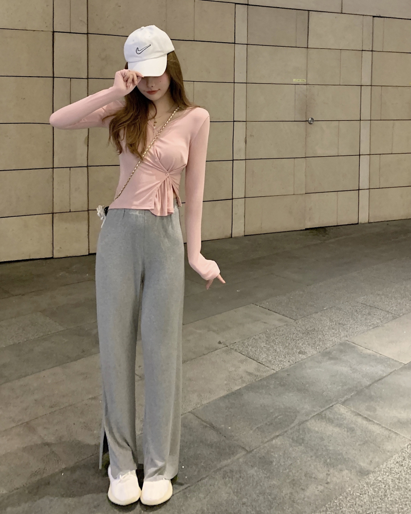 Áo tay dài/ Quần dáng rộng IELGY thời trang xinh xắn thoải mái cho nữ