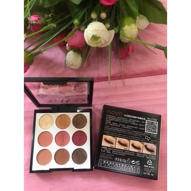 Phấn Mắt 9 Ô Màu NOVO Smooth Eyeshadow Palette 12g