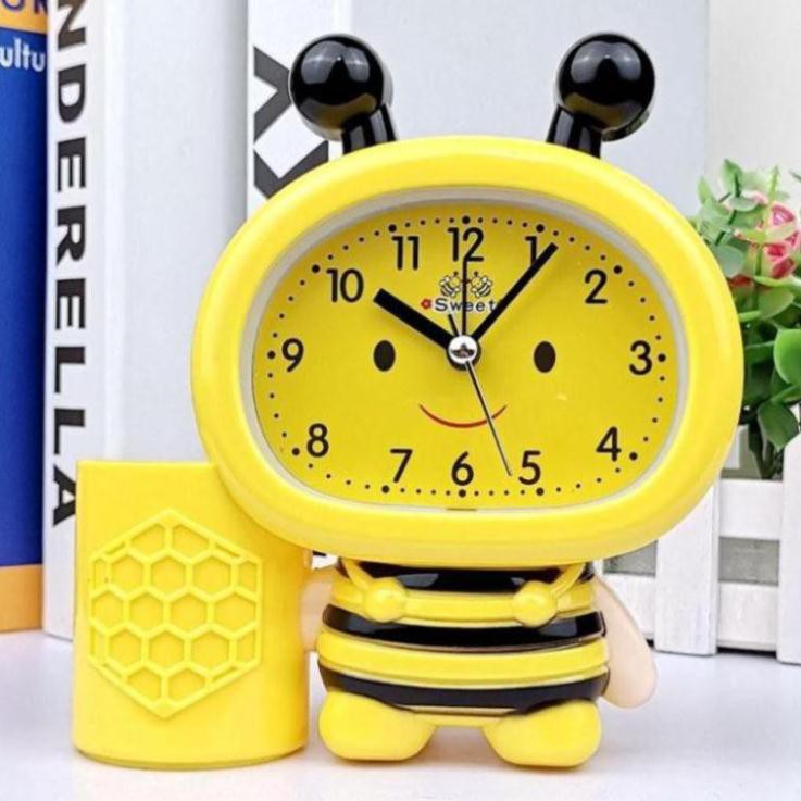 Đồng hồ báo thức hình con ong cho bé kiểu đồng hồ để bàn báo thức dễ thương