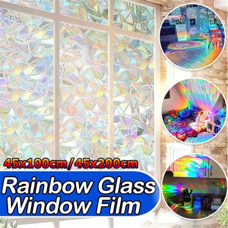45 X100cm/200cm Window Privacy Film Static Window Clings 3D Window Decals Window Stickers