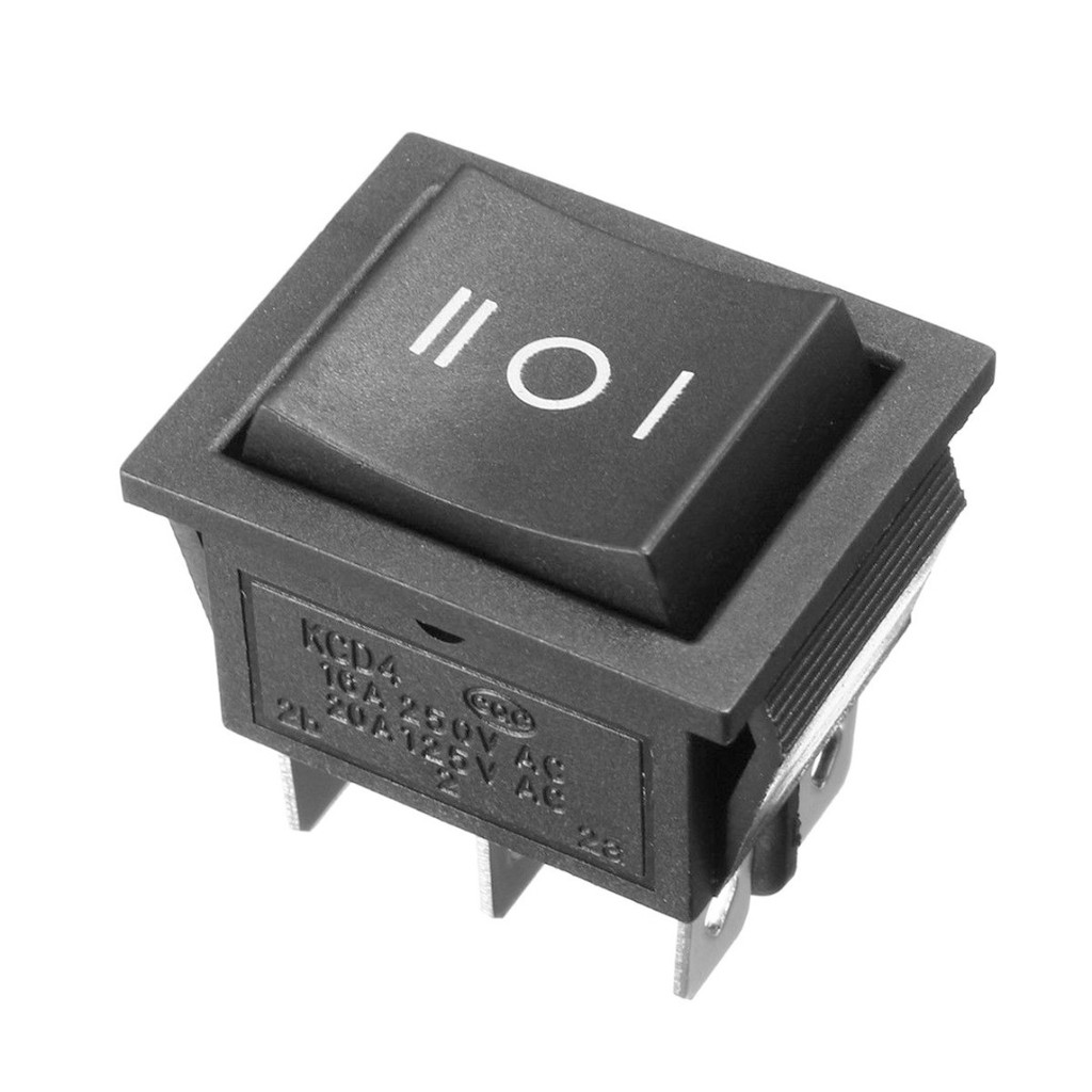 Công Tắc ON-OFF-ON 6 Chấu 3 Vị Trí DPDT 16A 250V