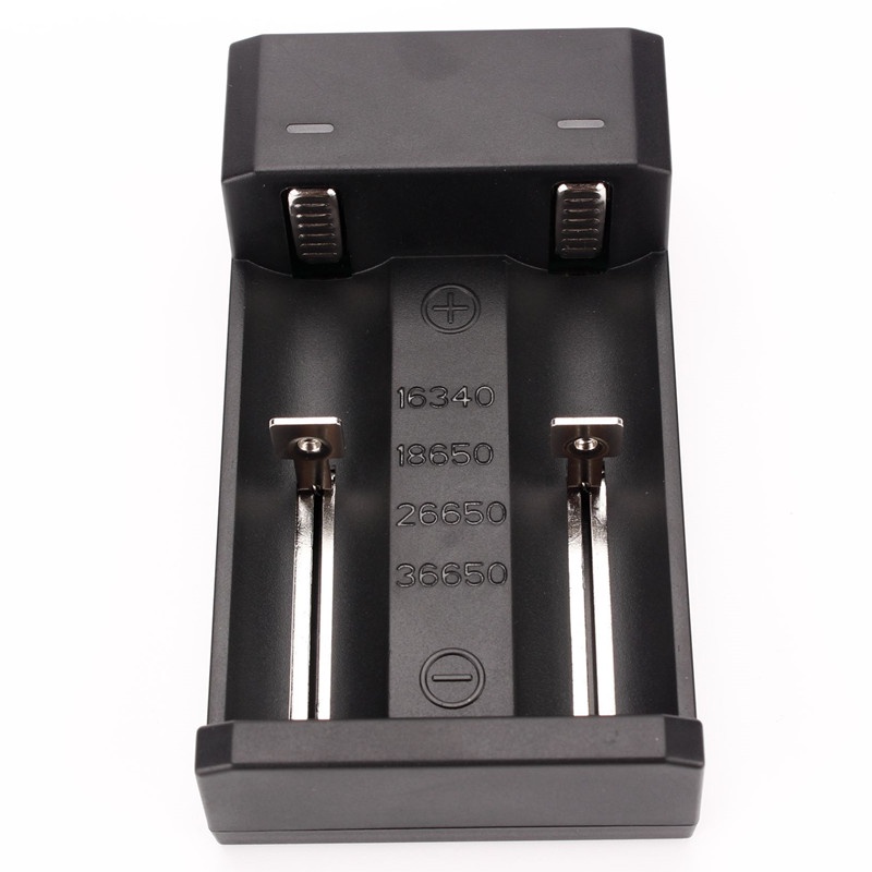 Thiết bị sạc pin WURKKOS 2 khe cắm USB cho 18650 26650 16340 36650