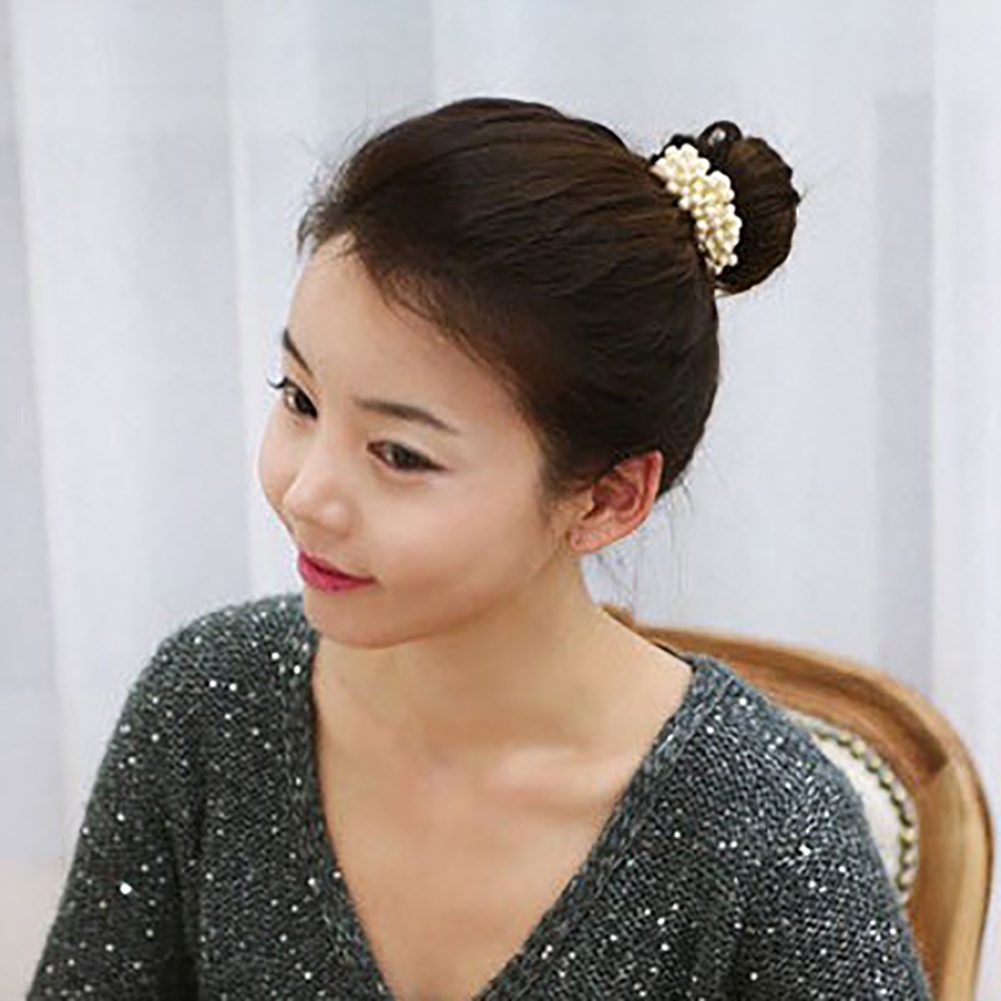 Dây buộc tóc đính ngọc trai giả thời trang nữ thanh lịch