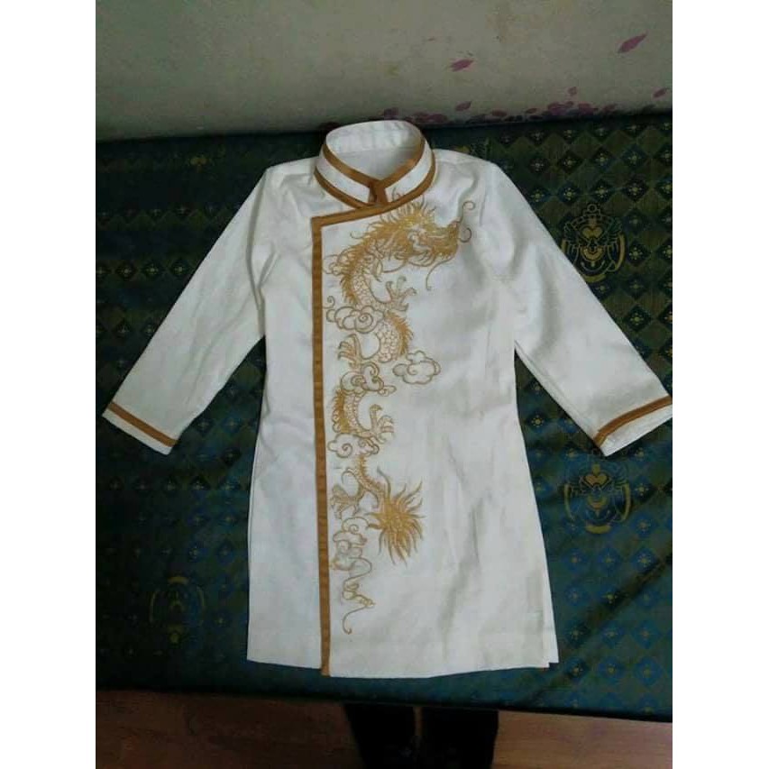 Rập áo dài bé trai 1-8T