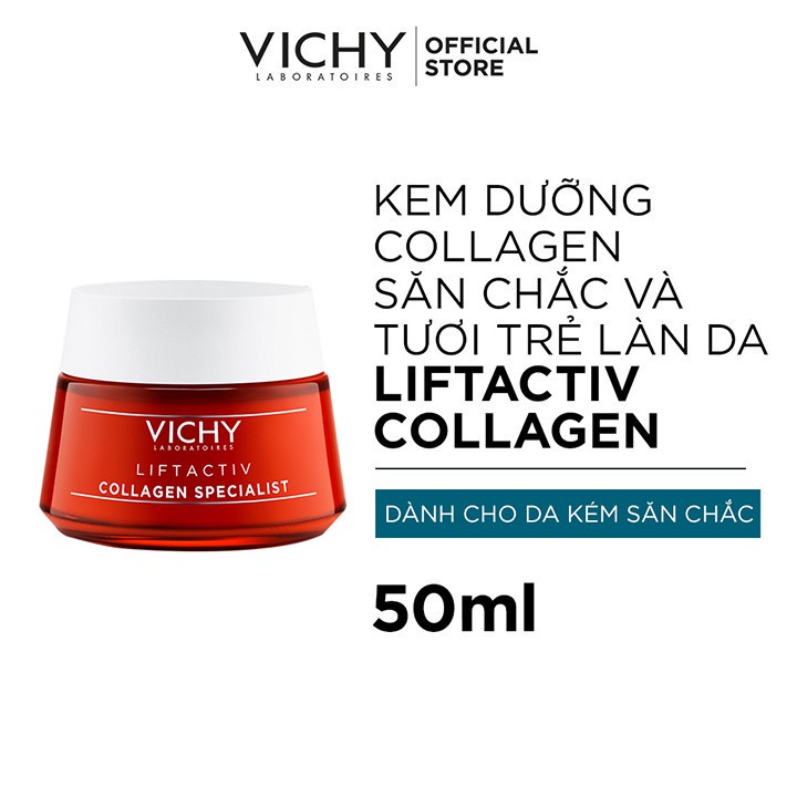 Bộ kem dưỡng hỗ trợ săn chắc, ngăn ngừa lão hóa và làm sáng da Vichy Liftactiv Collagen Specialist