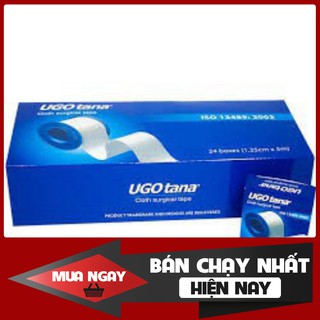 Băng Dính Cuộn Vải(combo 5 cuộn) Lụa Y Tế UgoTana (1,25 Cm X 5 M)