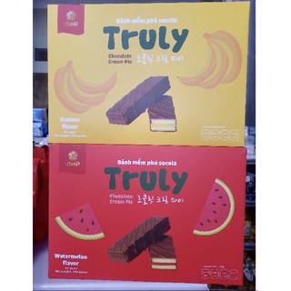 bánh mền phủ socola trái cây truly