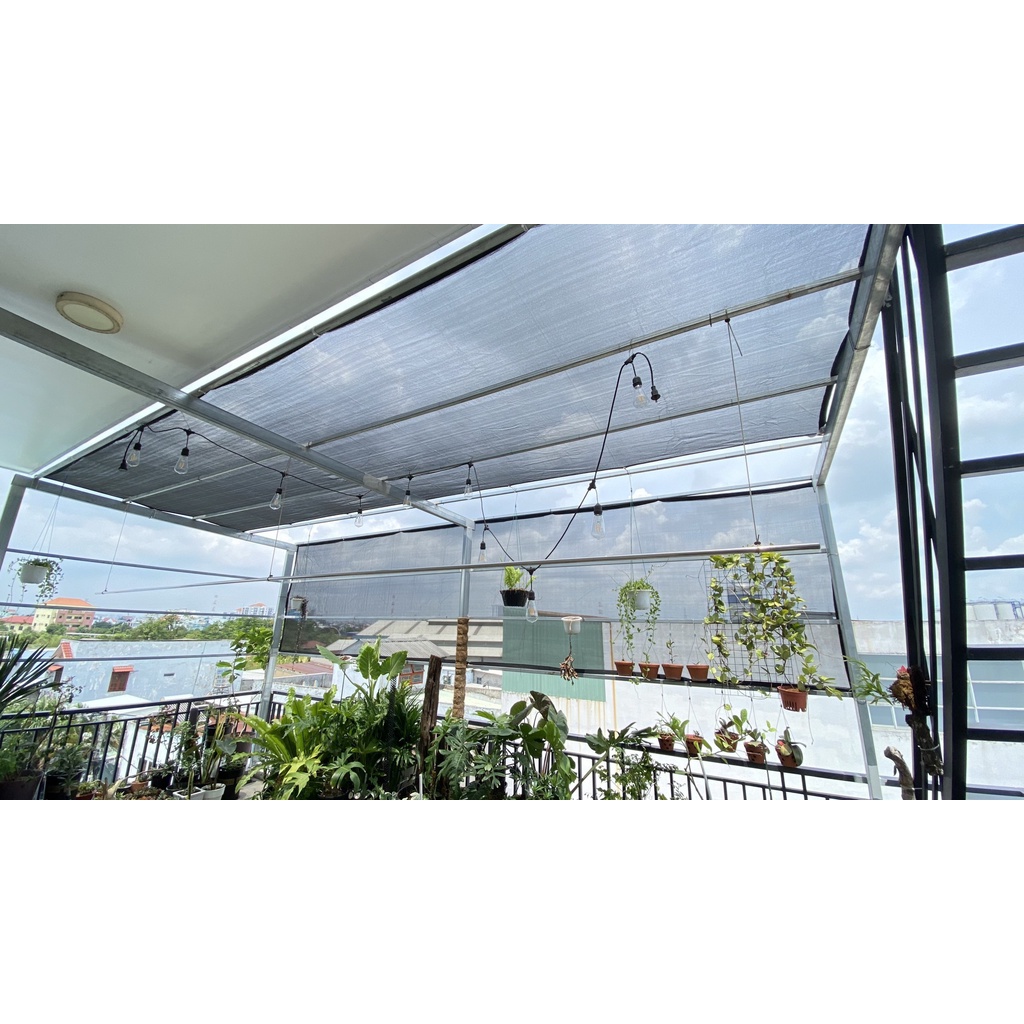 LƯỚI CHE NẮNG 80% CHE SÂN VƯỜN, BAN CÔNG - 230GSM - MÀU XÁM