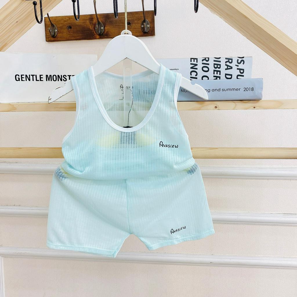 Set 5 bộ ba lỗ cho bé sơ sinh 3-13kg vải tăm tre mỏng mát- BO73-COMBO5