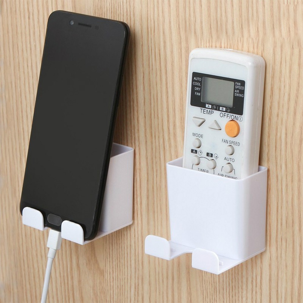 Khay Để Điều Khiển Remote Kiêm Giá Đỡ Điện Thoại, Sạc Điện Thoại, Phích Cắm U2/JJ66 Treo Tường Đa Năng