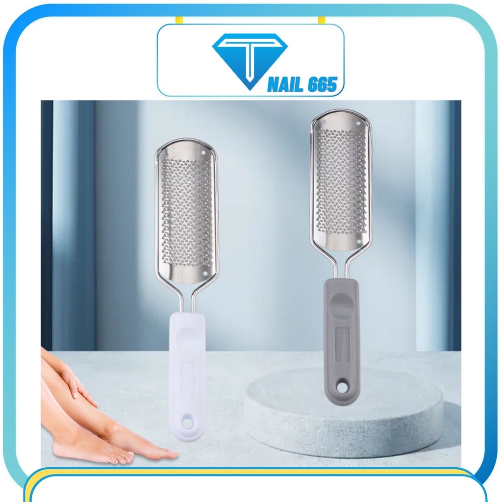 Cha got chan cây trà cạo gót chân, Tay trà gót chân inox cao cấp chống rỉ