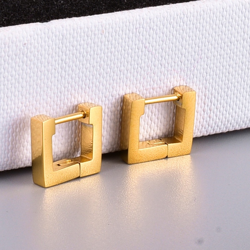 Bông Tai Khoen Hình Vuông Titan Ko Han Rỉ TT 3797