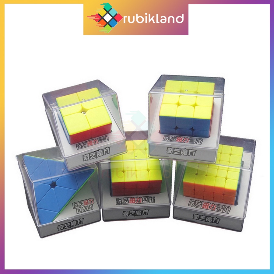 Rubik 3x3 Nam Châm QiYi MS Magnetic Stickerless Rubic 3 Tầng 3x3x3 Đồ Chơi Trí Tuệ