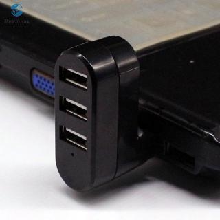 ✿♥▷ USB2.0 New Mini 3 PORT USB2.0 HUB Rotate USB HUB Adapter For PC Desktop Laptop Notebook Expansion