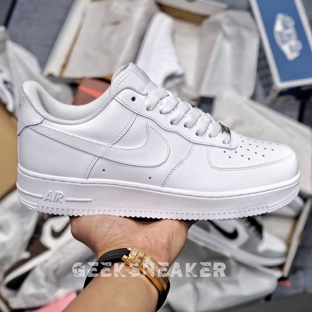 [GeekSneaker] Giày Sneaker Cổ thấp -  Best Quality | BC Factory -  Air Force 1 All White | AF1