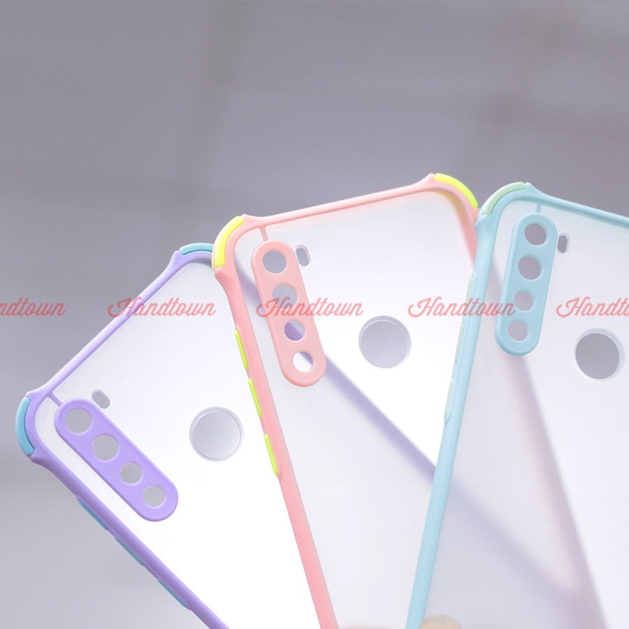 Ốp Lưng Chống Sốc Nhám Xiaomi Redmi Note 8 Viền Màu Thời Trang TPU Viền Dẻo Lưng Cứng
