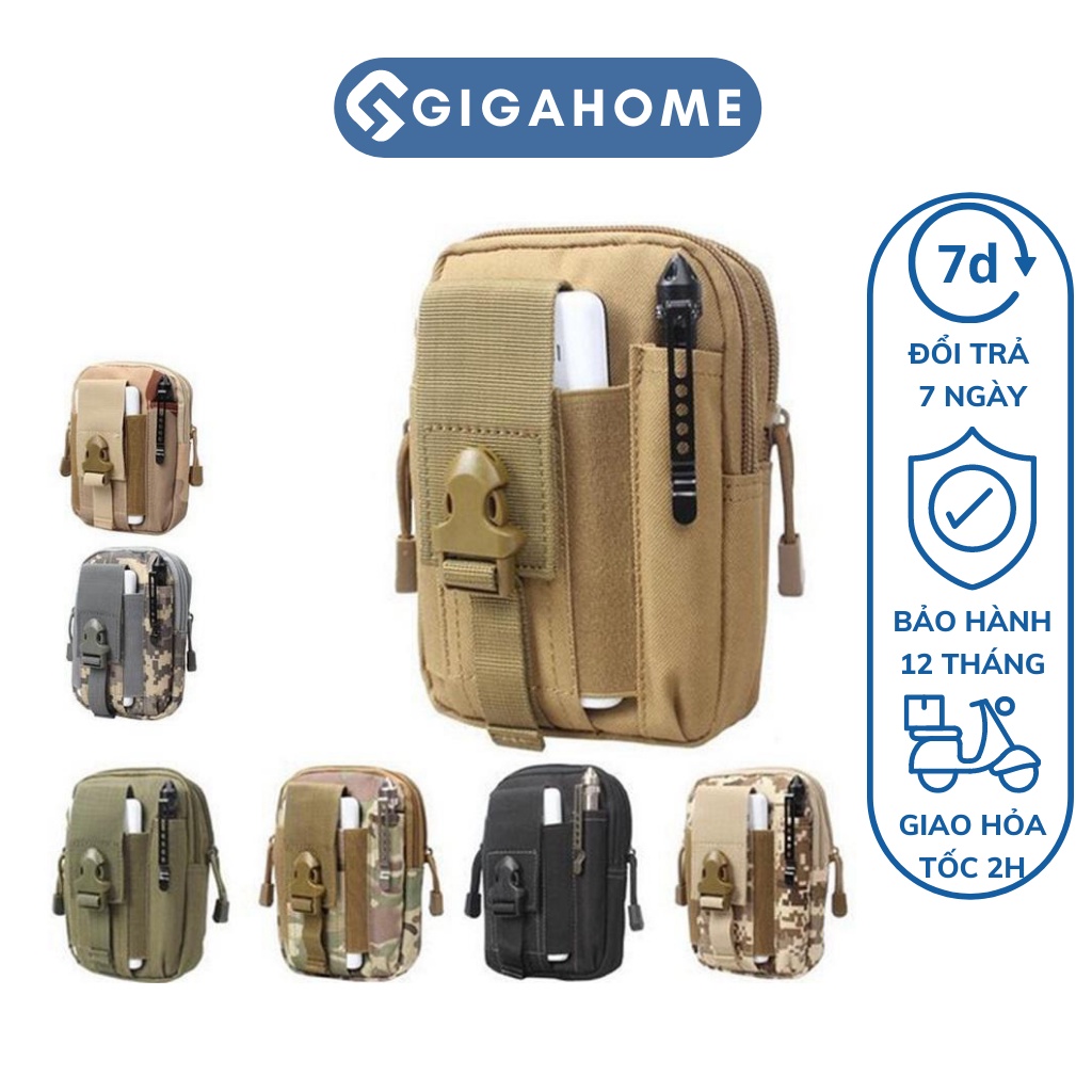 Túi Đeo Hông Thể Thao Nhiều Ngăn Nhỏ Gọn GIGAHOME Kiểu Quân Đội, Chống Nước 5360