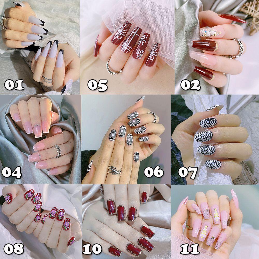 Bộ 24 Móng Tay Giả Che Phủ Toàn Diện Chất Lượng Cao