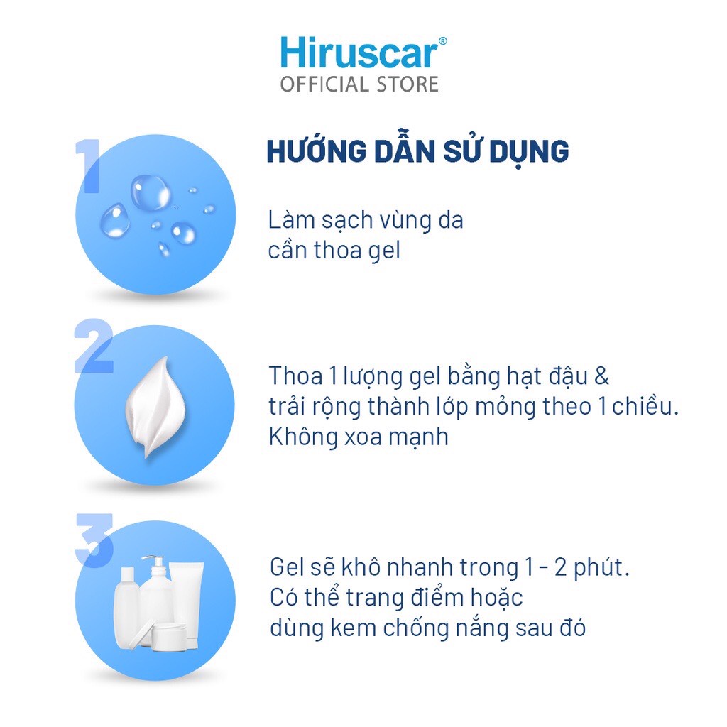 Gel xử lý sẹo mổ, to, lồi & phì đại Hiruscar Silicone Pro 10g