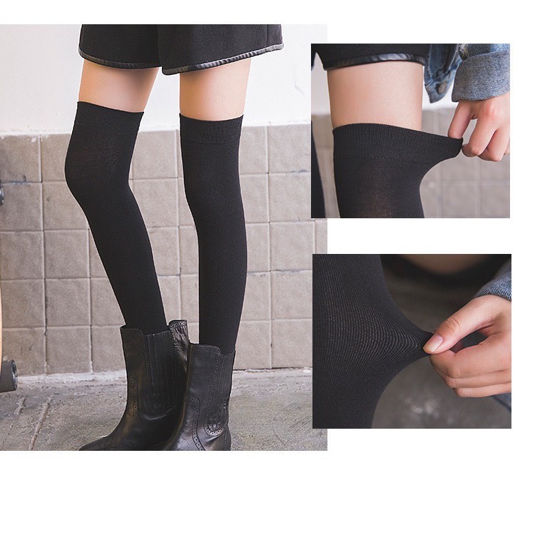 [Mã FAWINTER hoàn 15% xu đơn 99K] Tất, vớ đùi cao cổ dài 75cm Hàn Quốc loại dầy giữ ấm chân cho nữ | BigBuy360 - bigbuy360.vn