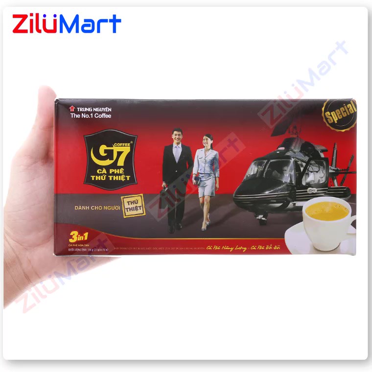 Hộp 21 gói cà phê sữa hòa tan G7 3 in 1 loại 336g