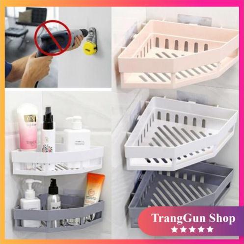 Sale !!! Sale !!! Kệ Góc Nhựa Dán Tường Nhà Tắm Để Đồ Đa Năng Tiện Lợi