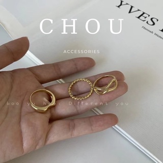 Set 3 Nhẫn Retro | CHOU ACCESSORIES |
