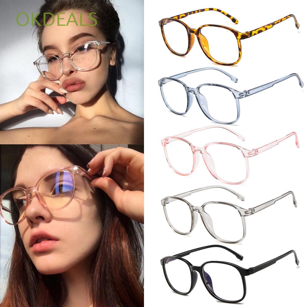 Mắt kính gọng kính tròn trong suốt thời trang cho nam và nữ