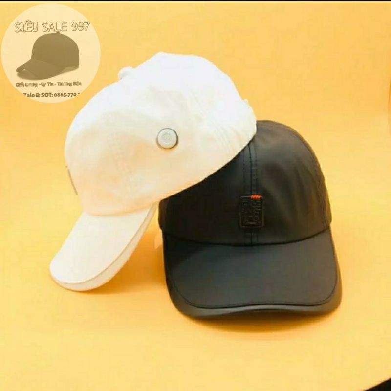 Combo 1 Cặp 2 Cái Nón Dù Logo Da NS Hàng Đẹp, Nón Kết Mũ Lưỡi Trai Nam Nữ Thời Trang