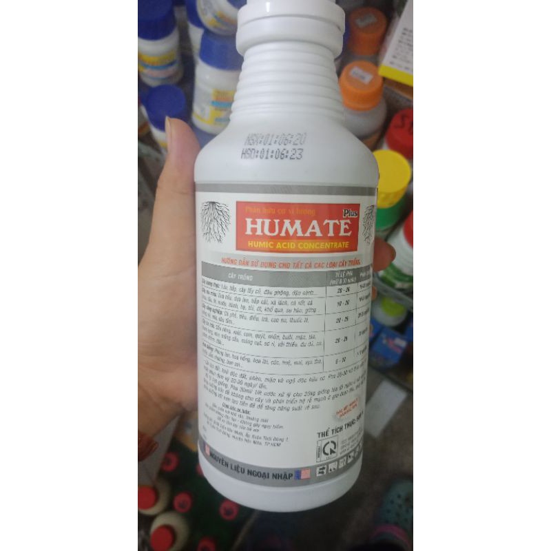 HUMATE PLUS 500ml- chuyên kích thích ra rễ, cải tạo đất cho hoa kiểng: lan, hồng, cúc, vạn thọ...