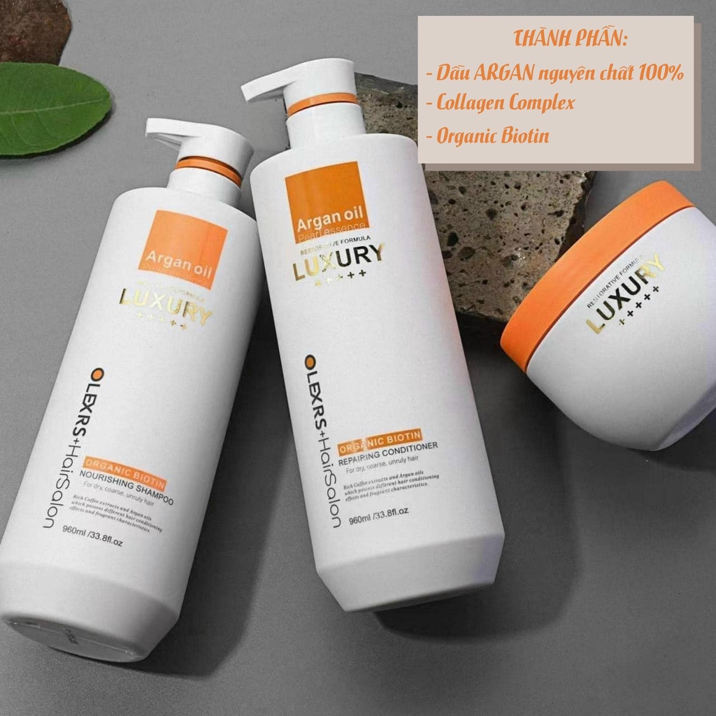Dầu gội đầu XuanDao dầu gội cặp Olexrs Luxury phục hồi tóc hư tổn, chống rụng tóc, kích mọc tóc, hương thơm lâu