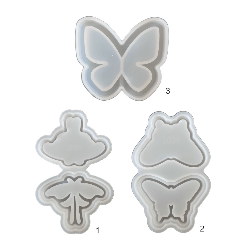 Khuôn Silicone Làm Móc Khóa DIY Hình Bướm Xinh Xắn