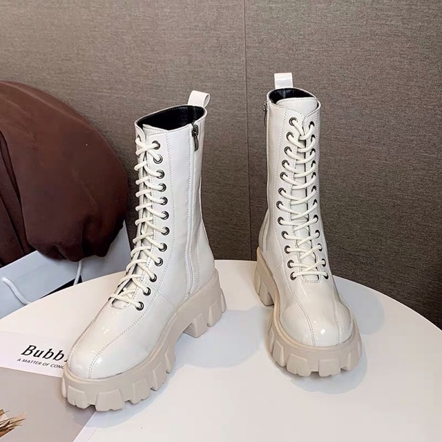 🔥Bốt Ulzzang cao cổ nữ độn đế khoá kéo cạnh thời thượng cá tính-2 ảnh thật cuối (G15) | BigBuy360 - bigbuy360.vn