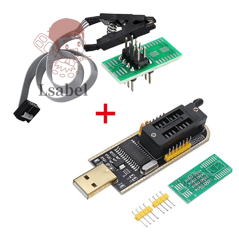 Usb Lập Trình Ch341A 24 25 Series Eeprom Flash Bios Soic8