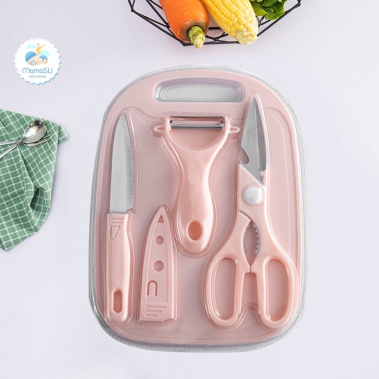 Bộ dao thớt chế biến đồ ăn dặm cho bé
