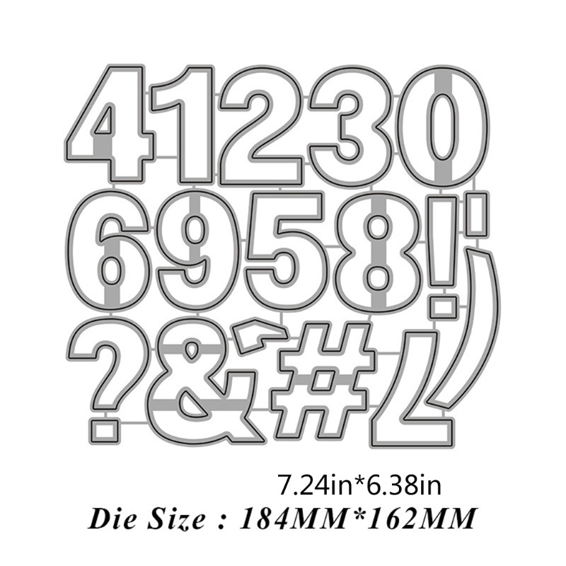 Khuôn Cắt Hình In Nổi Hình Biểu Tượng Con Số Dùng Trang Trí Scrapbook
