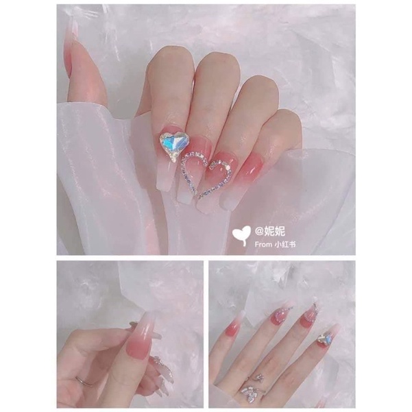 Dây đá đính móng 30cm, charm nail dây đá đủ màu