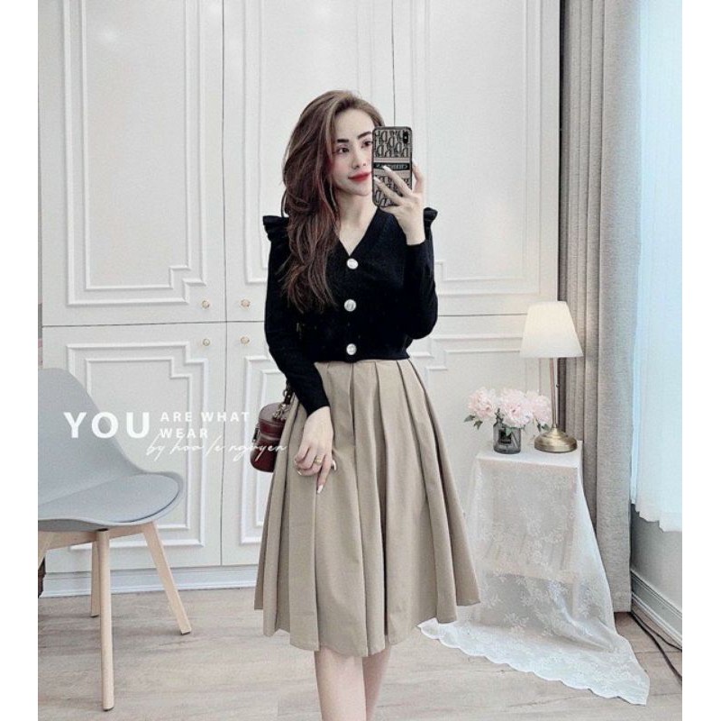 [ HÀNG MỚI VỀ ] ÁO KHOÁC LEN VIỀN TAY BÈO SIÊU XINH CHO NỮ | BigBuy360 - bigbuy360.vn