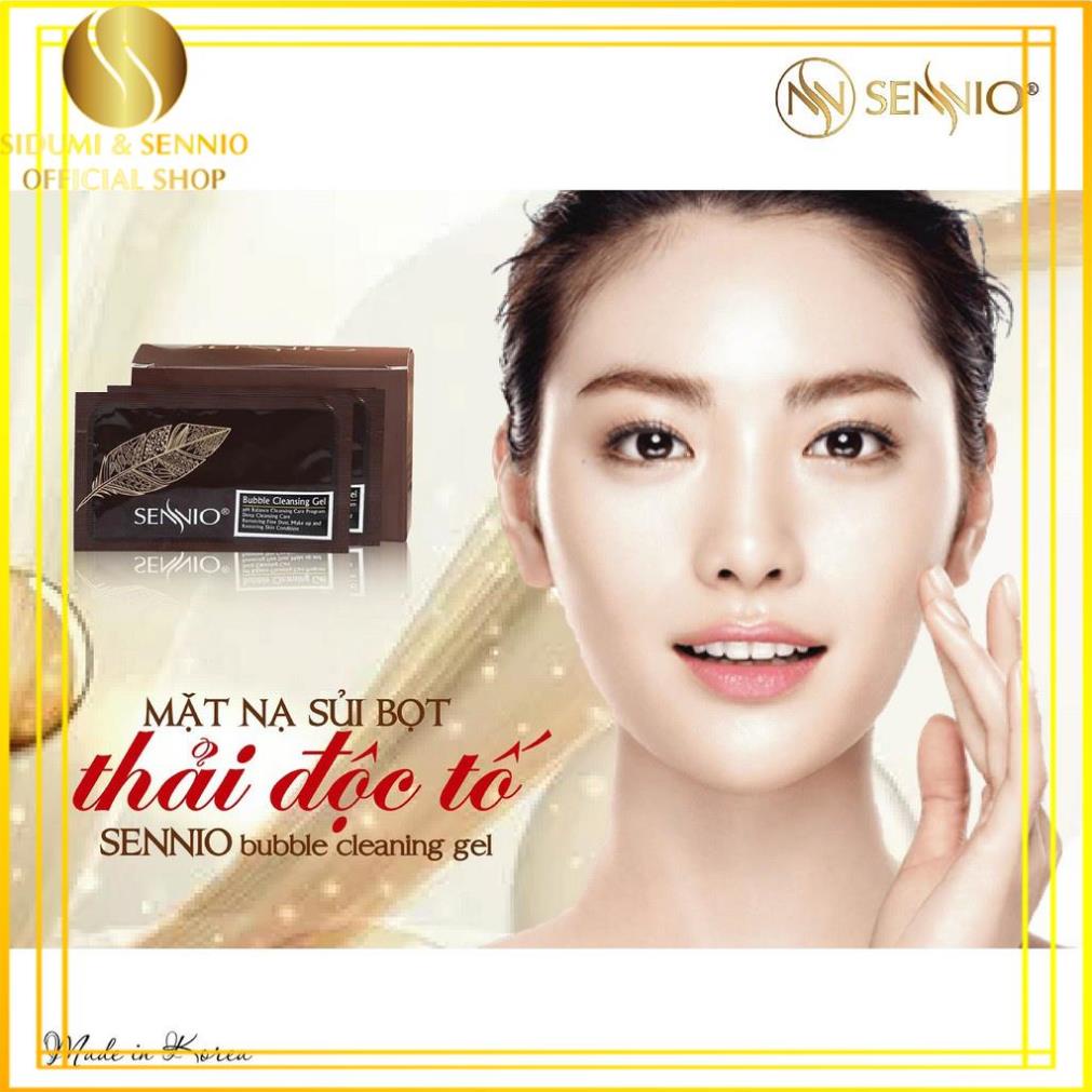 Mặt nạ sủi bọt thải độc dạng gel, ngừa mụn, làm sạch tế bào chết thế hệ mới - SENNIO Bubble Cleasing Gel