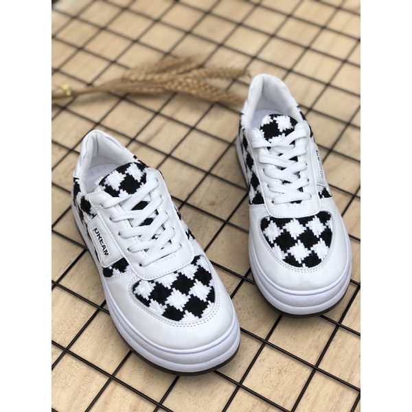 Giày thể thao nữ Ulzzang 💥ẢNH THẬT 💥 giày sneaker thiết kế họa tiết CARO hot 2022
