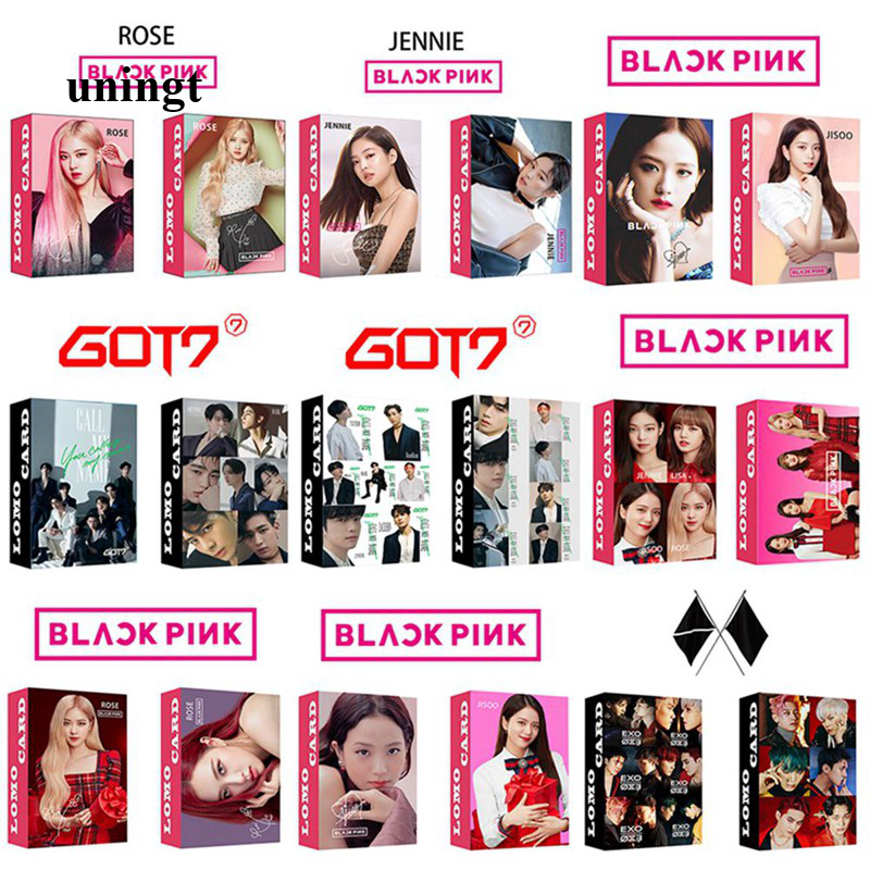 Bộ 30 Hình Thẻ Lomo Nhóm Nhạc Blackpink Got7 Exo