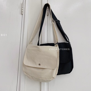 [B01] Túi đeo chéo BASIC vải canvas (Có sẵn/ảnh thật)